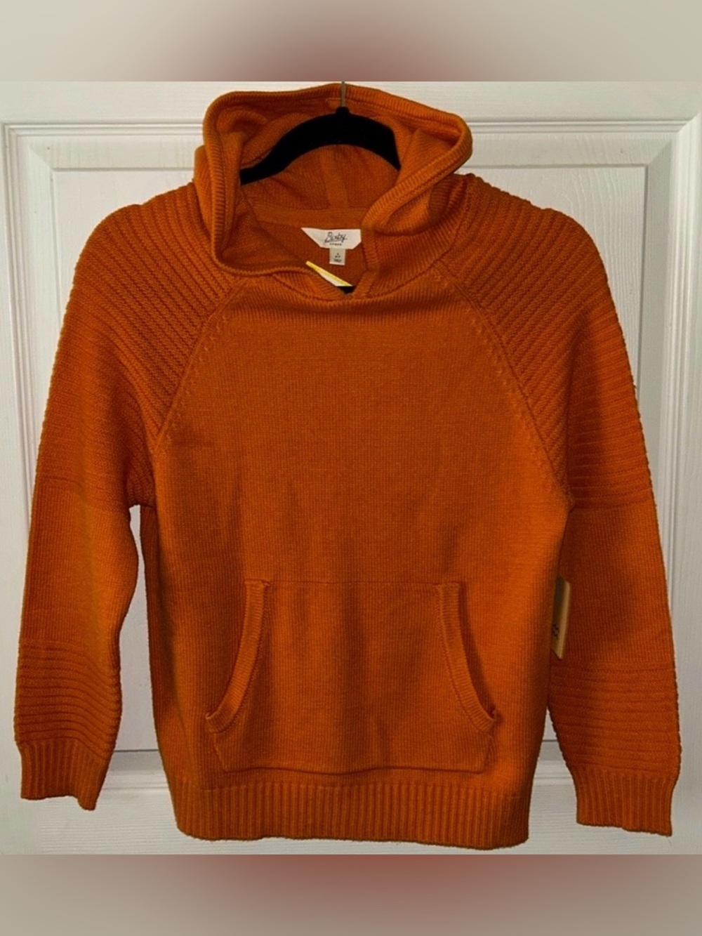 Bixby Nomad Kids Fall Soft Cotton The Cozy Hoodie Sweater Orange Preppy Sz S 6-7
